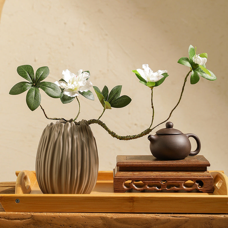 Zen Shell-shaped Ceramic Vase Decoration Furnishings