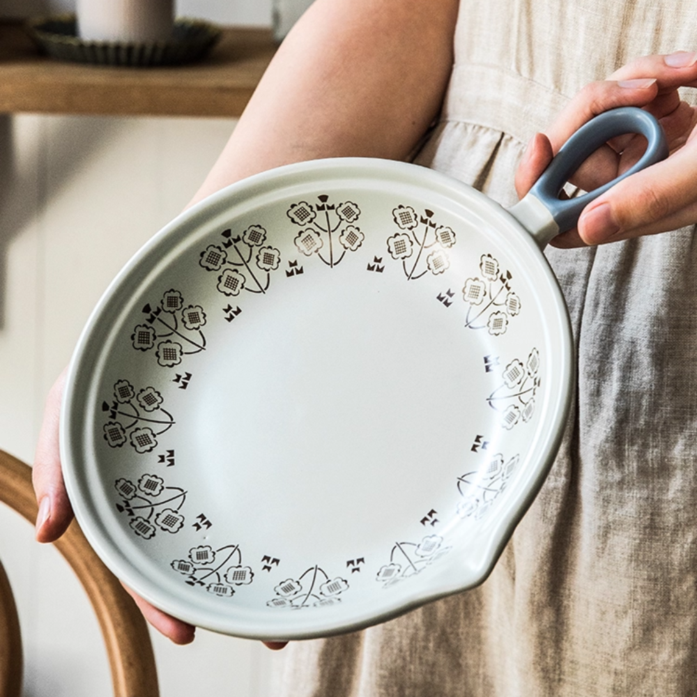 Japanese Retro Clay Pot - Single Handle Omelette Pan