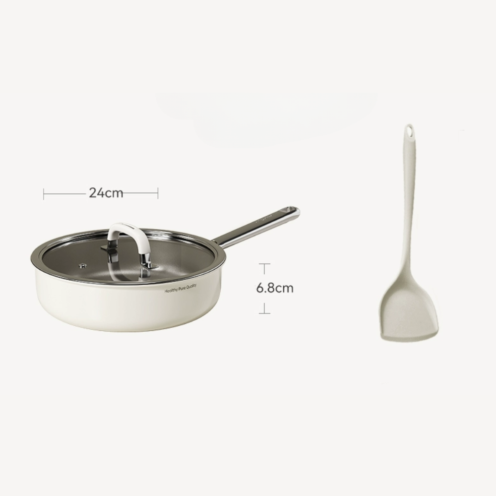 Titanium Ceramic Non-Stick Frying Pan - Deepened Cooking Pot