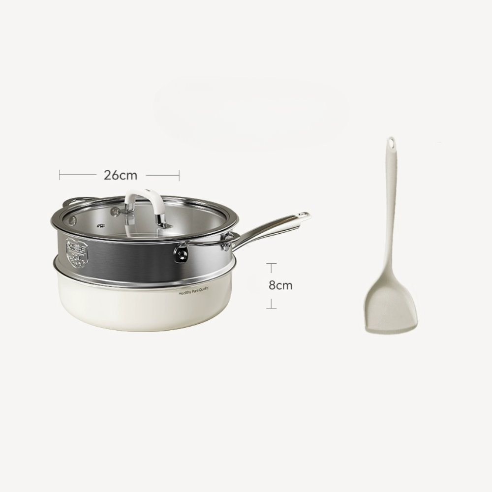 Titanium Ceramic Non-Stick Frying Pan - Deepened Cooking Pot