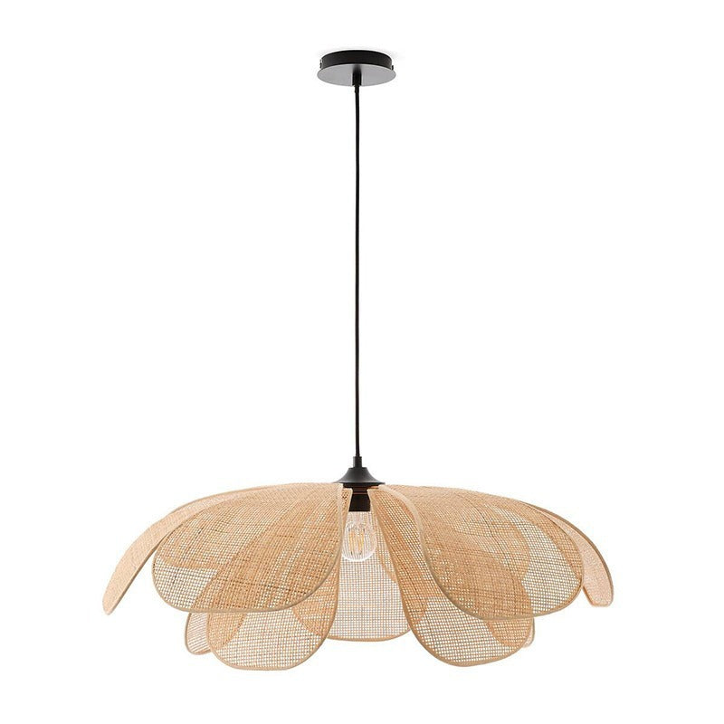 Creative Handmade Rattan Petal Chandelier