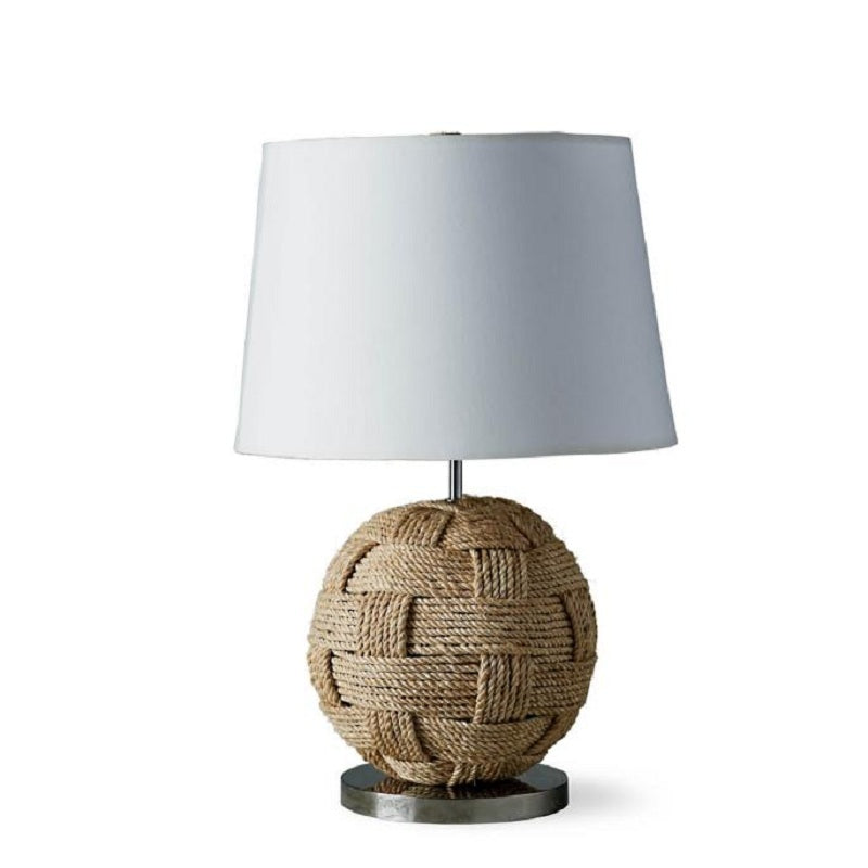 Country Table Lamp Hand-woven Hemp Rope Ball Natural Table Lamp