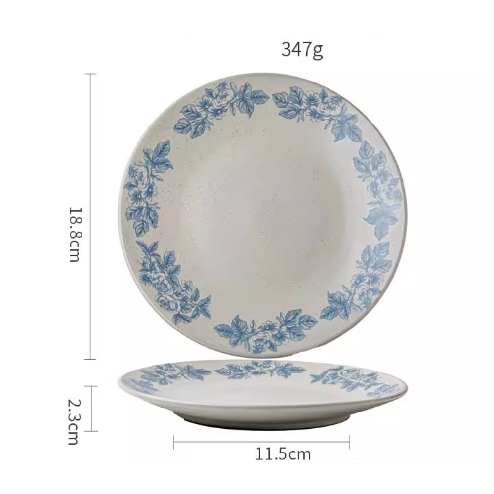 French Retro Ceramic Plate - Dessert, Cake & Breakfast