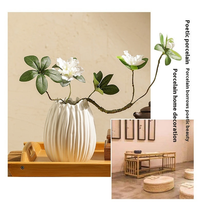 Zen Shell-shaped Ceramic Vase Decoration Furnishings