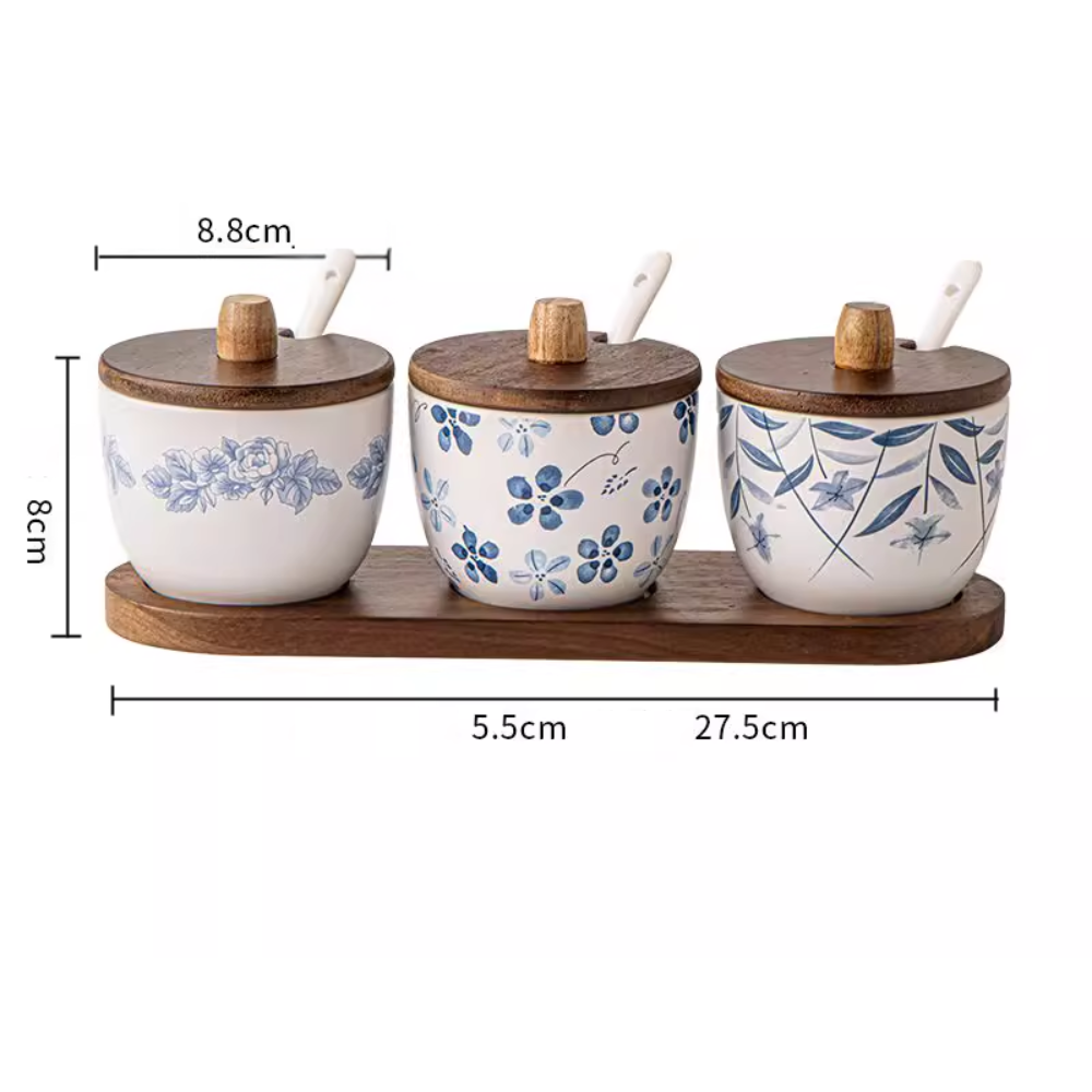 Light Luxury Ceramic Seasoning Jar Set - Kitchen Household
