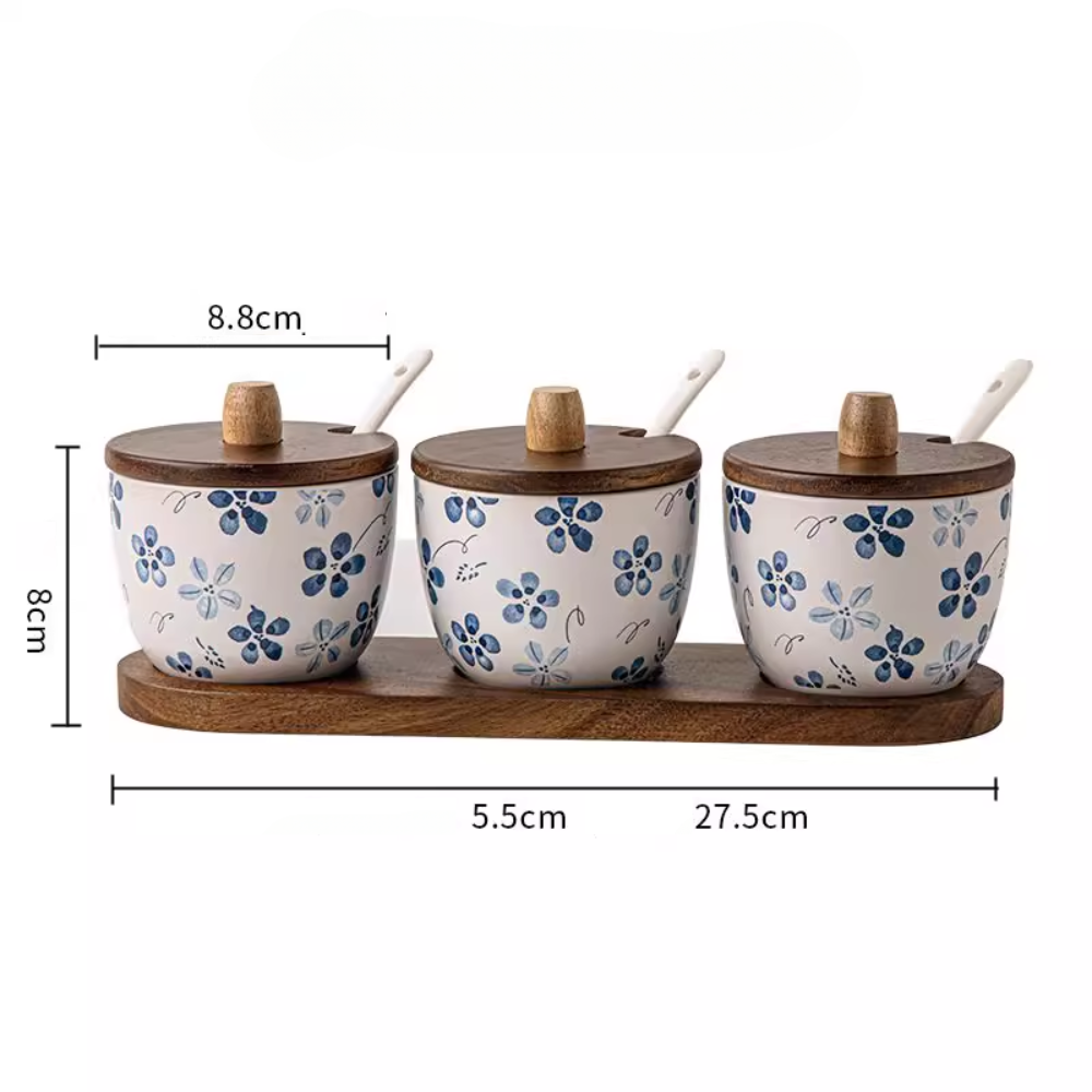 Light Luxury Ceramic Seasoning Jar Set - Kitchen Household