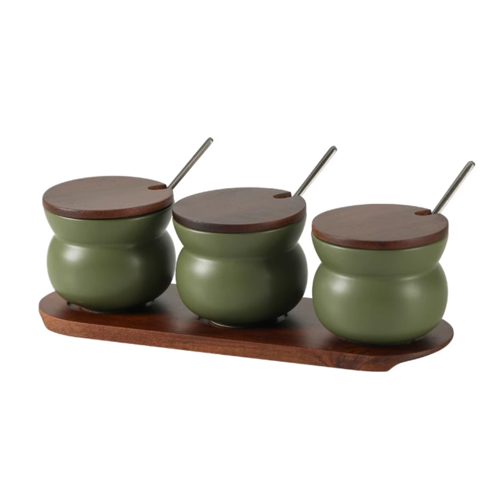 Nordic Ceramic Seasoning Jar Set - Kitchen Salt Shaker