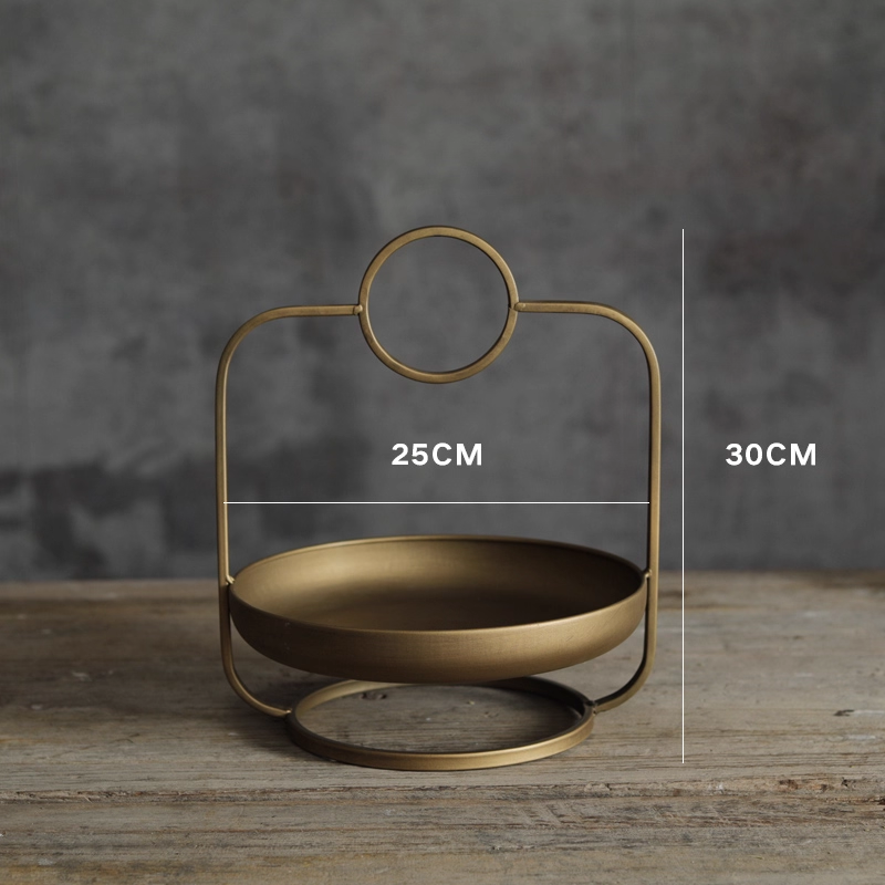 Light Luxury Retro Metal Cake & Fruit Plate – Wedding Tray