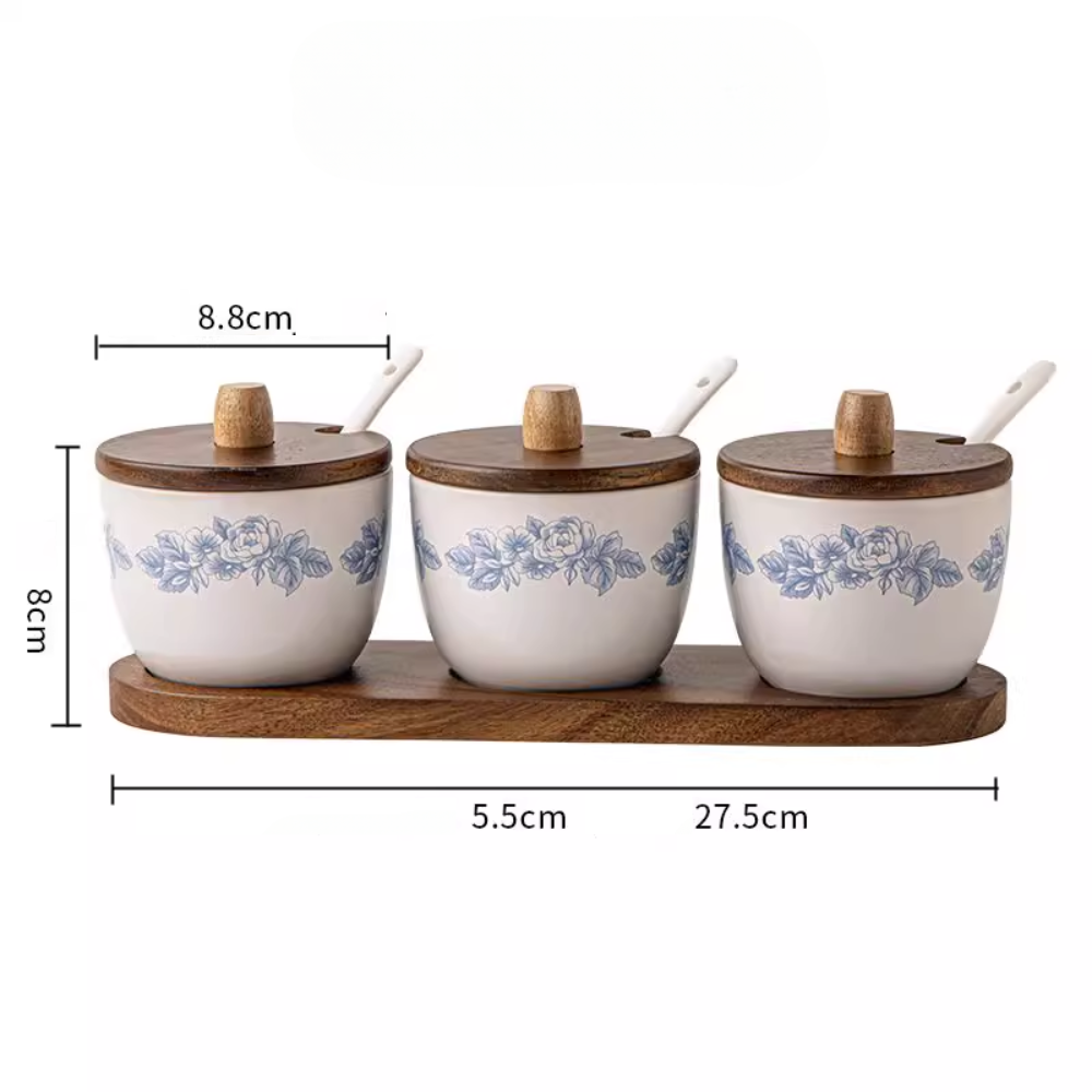 Light Luxury Ceramic Seasoning Jar Set - Kitchen Household