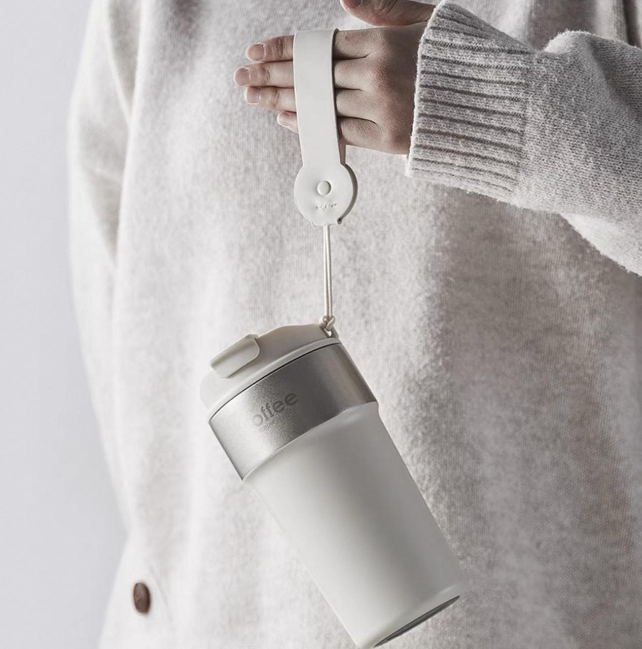 Carrot thermos cup ceramic liner coffee cup female high value straw water cup portable accompanying cold cup