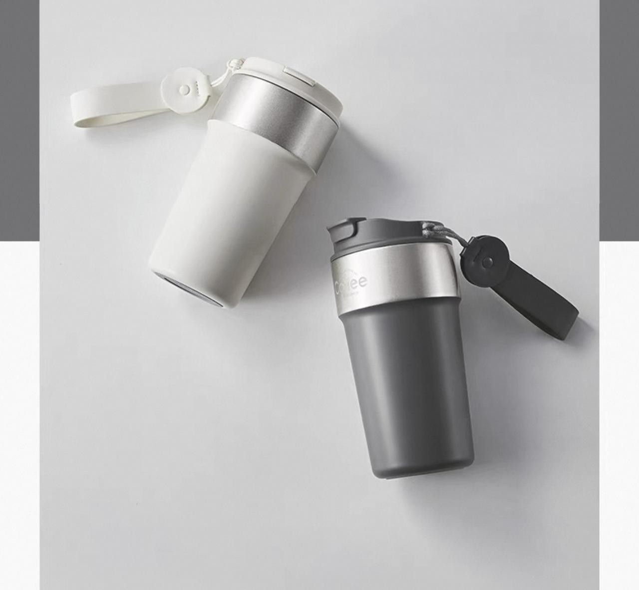 Carrot thermos cup ceramic liner coffee cup female high value straw water cup portable accompanying cold cup