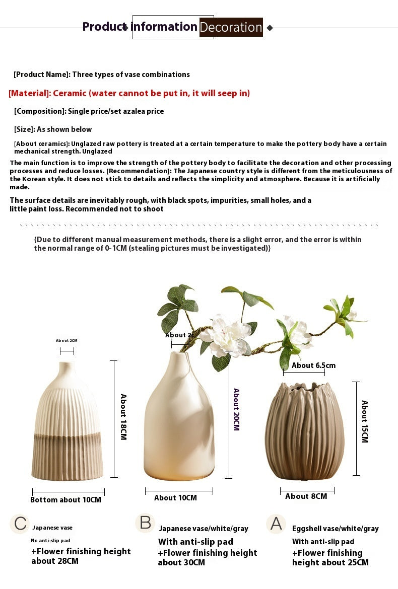 Zen Shell-shaped Ceramic Vase Decoration Furnishings