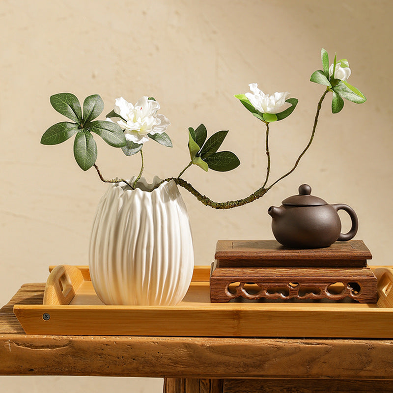 Zen Shell-shaped Ceramic Vase Decoration Furnishings