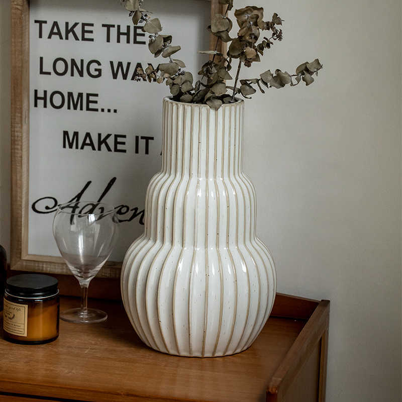Art Relief Ceramic Vase Guesthouse Decoration Ornaments