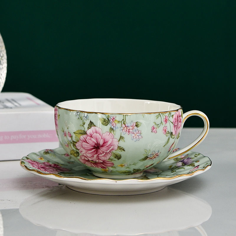 Vintage Floral Coffee Ceramic Tea Cup Set