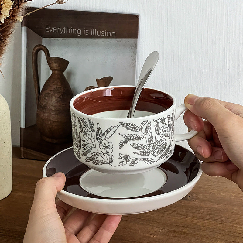 Medieval Ceramics Coffee Set | Mild Luxury Retro Tea Cup