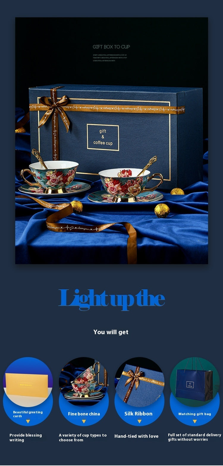 Exquisite Coffee Cup European Light Luxury Tea Set