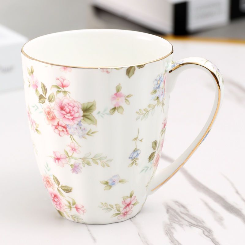Vintage Floral Coffee Ceramic Tea Cup Set