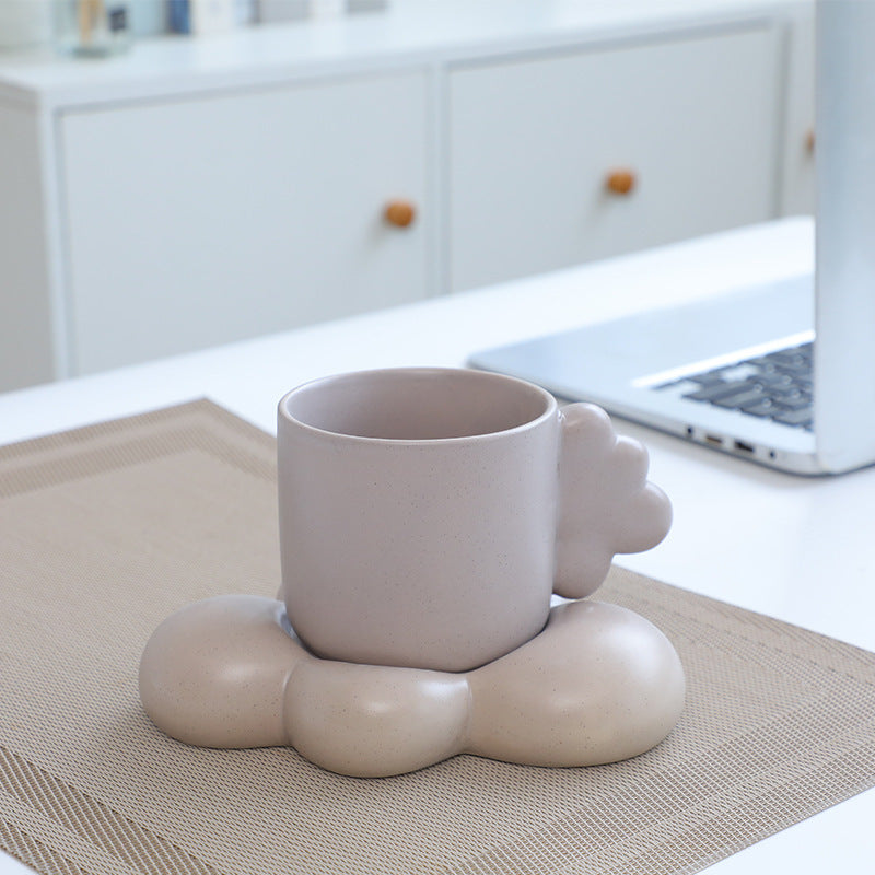 Cloud Ceramic Coffee Cups And Saucers