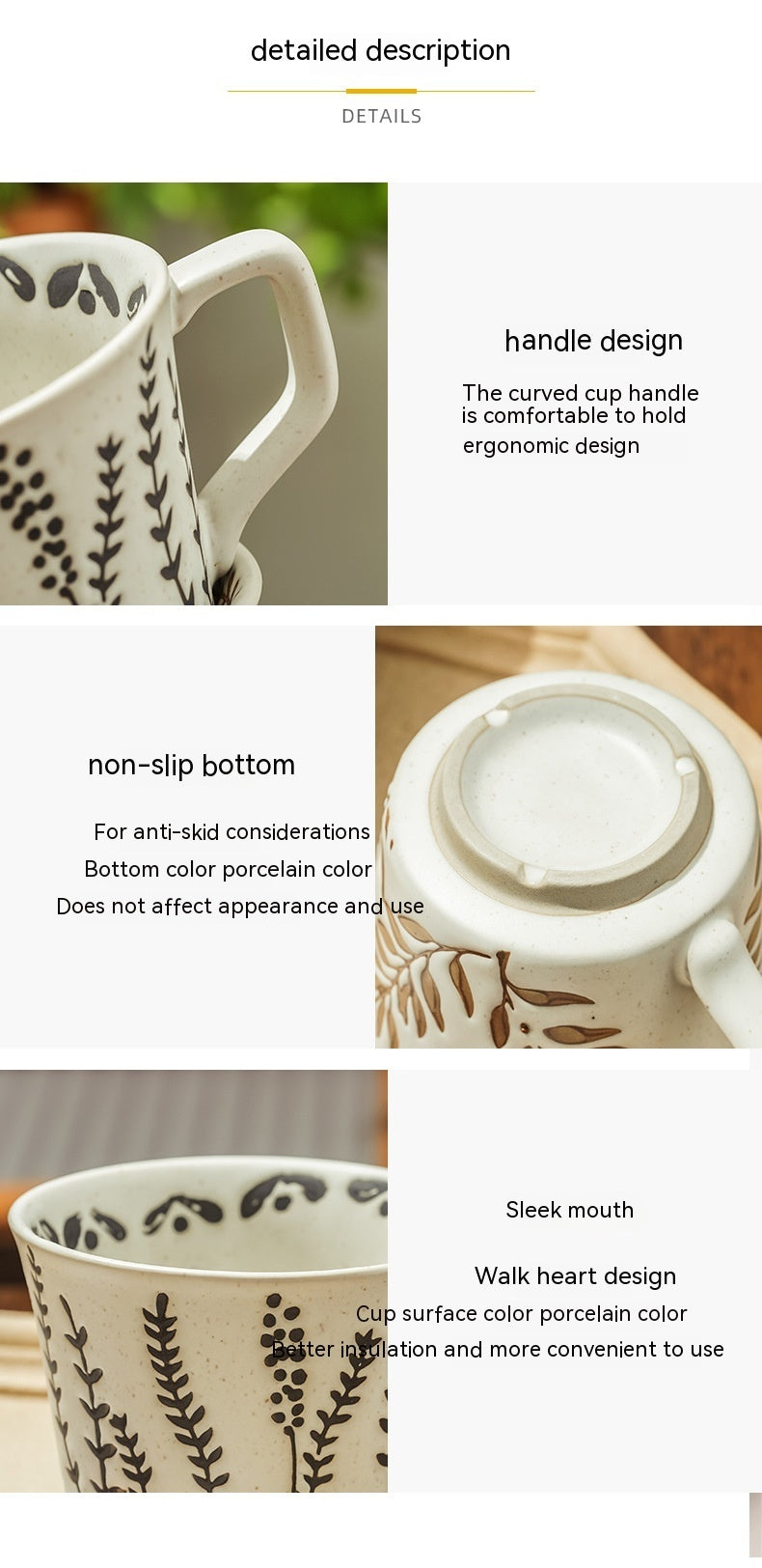 Minimalist Nordic Ceramic Hand-painted Mugs