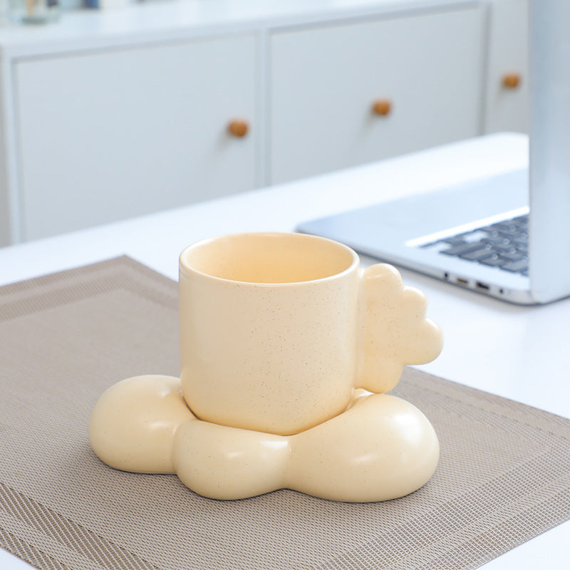 Cloud Ceramic Coffee Cups And Saucers