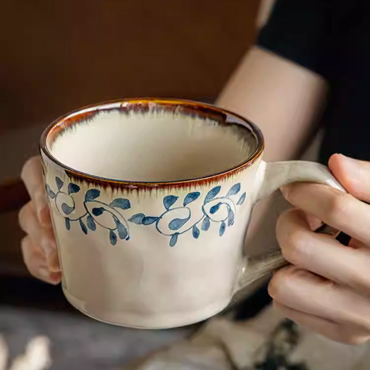 Literary Retro Mug - Ceramic Ear-Hanging Coffee & Breakfast