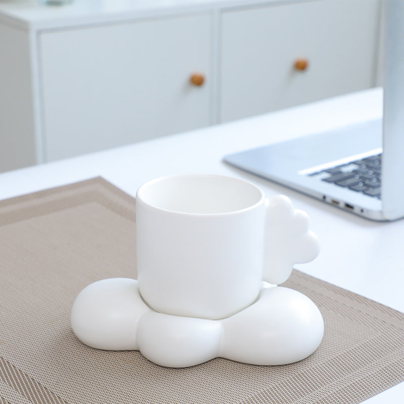 Cloud Ceramic Coffee Cups And Saucers