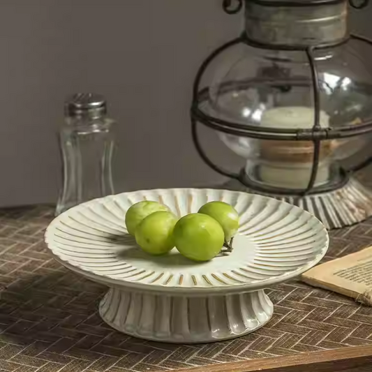 Stoneware Handmade Dessert Plate Tray 7-inch Fruit Plate Dessert Plate Japanese Style