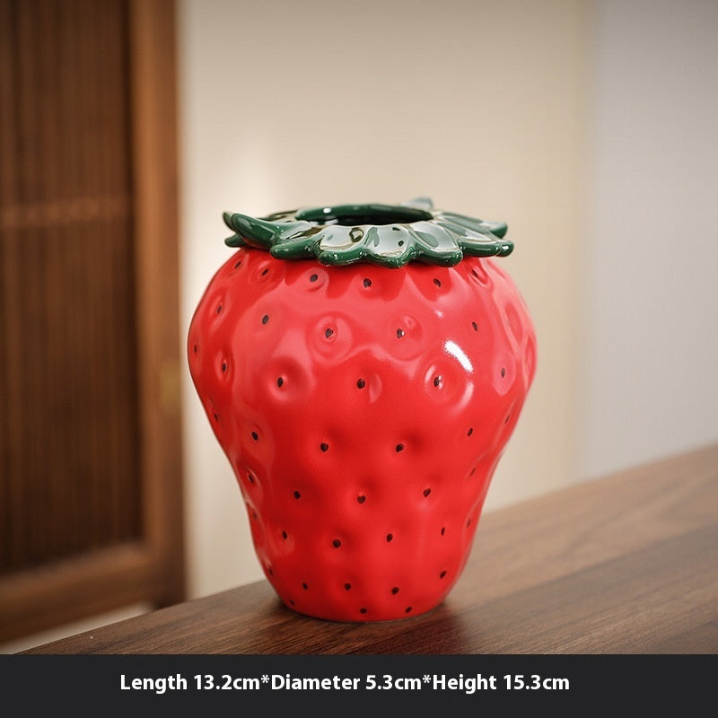 Strawberry Ceramic Vase Home Decoration Ornaments