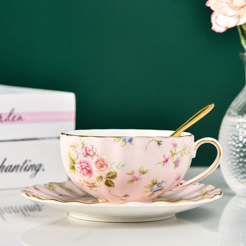 Vintage Floral Coffee Ceramic Tea Cup Set