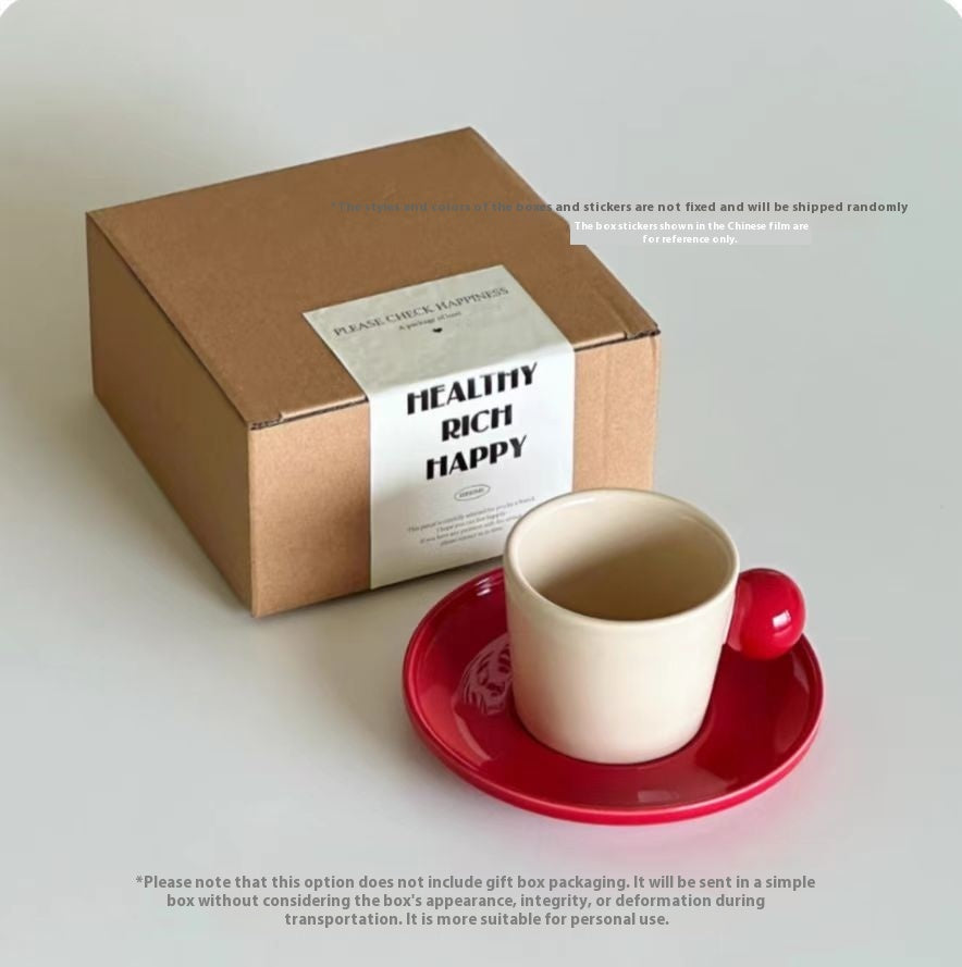 Irregular Cute Bow Mug | Cherry Art Mug Gift Ceramic Cup