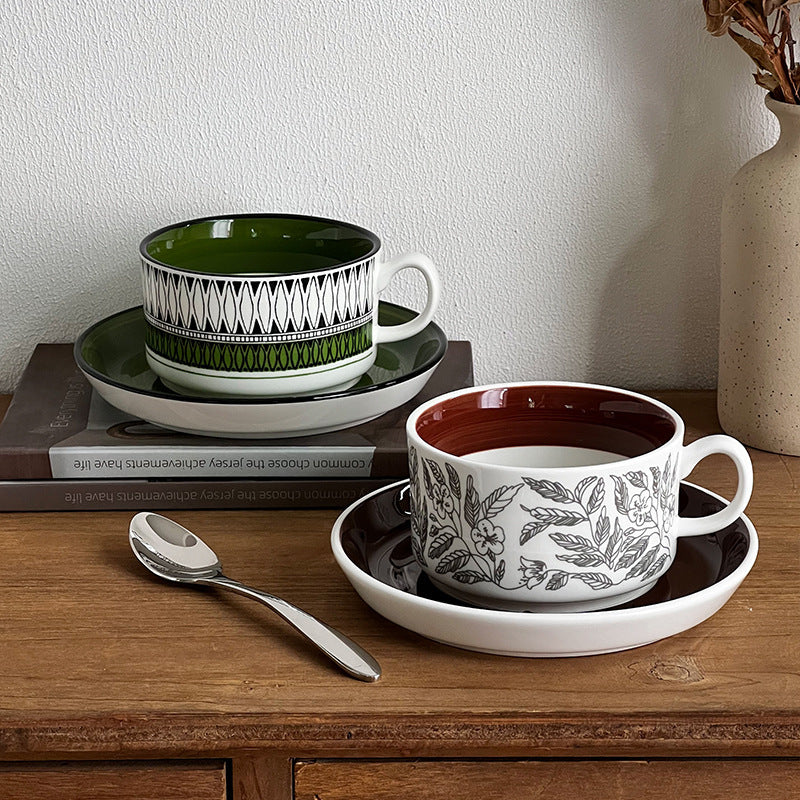 Medieval Ceramics Coffee Set | Mild Luxury Retro Tea Cup