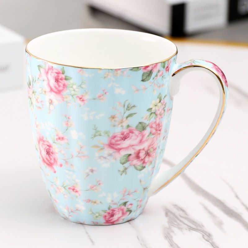 Vintage Floral Coffee Ceramic Tea Cup Set
