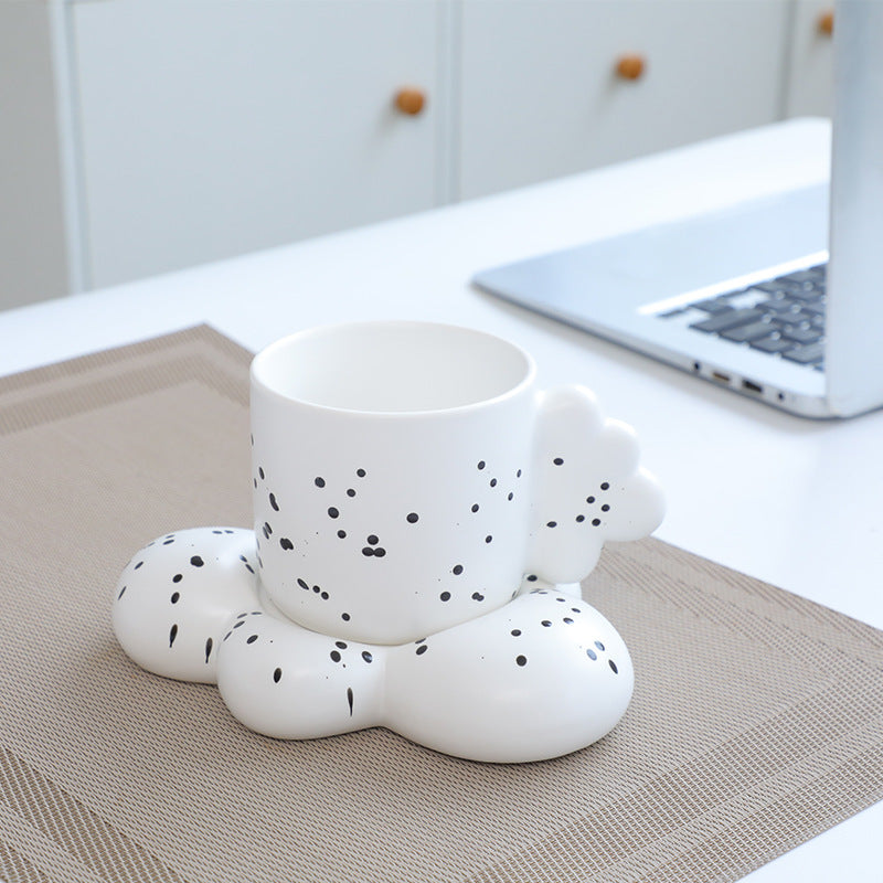Cloud Ceramic Coffee Cups And Saucers