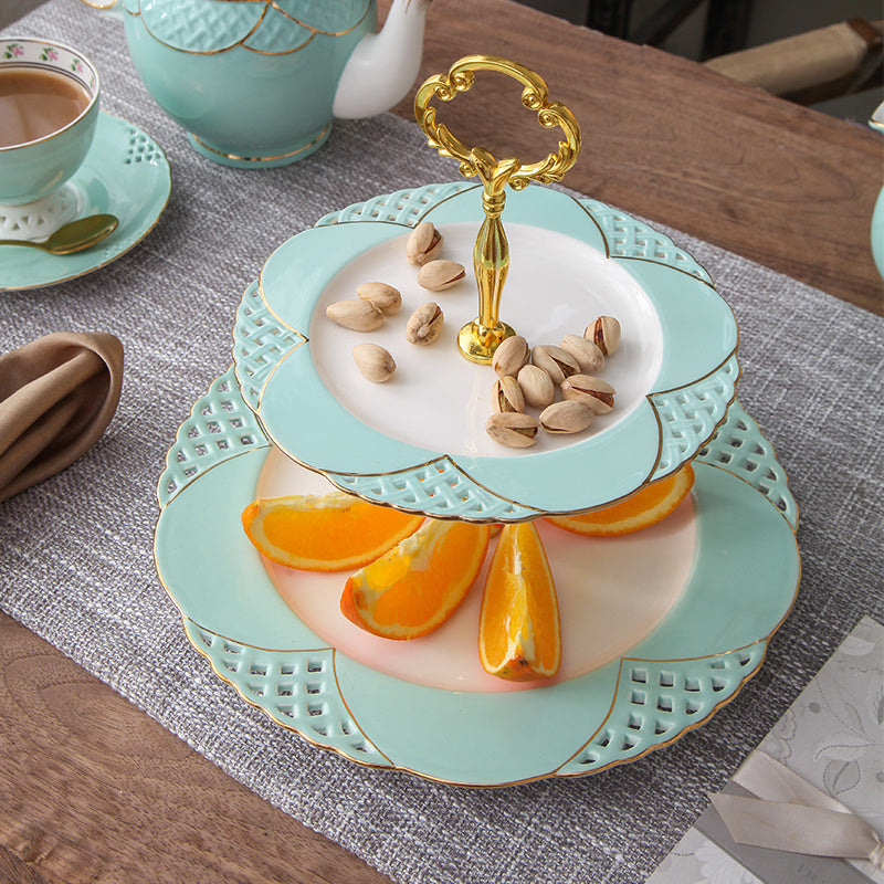 Ceramic  Luxury Bone China Flower Desert Stand