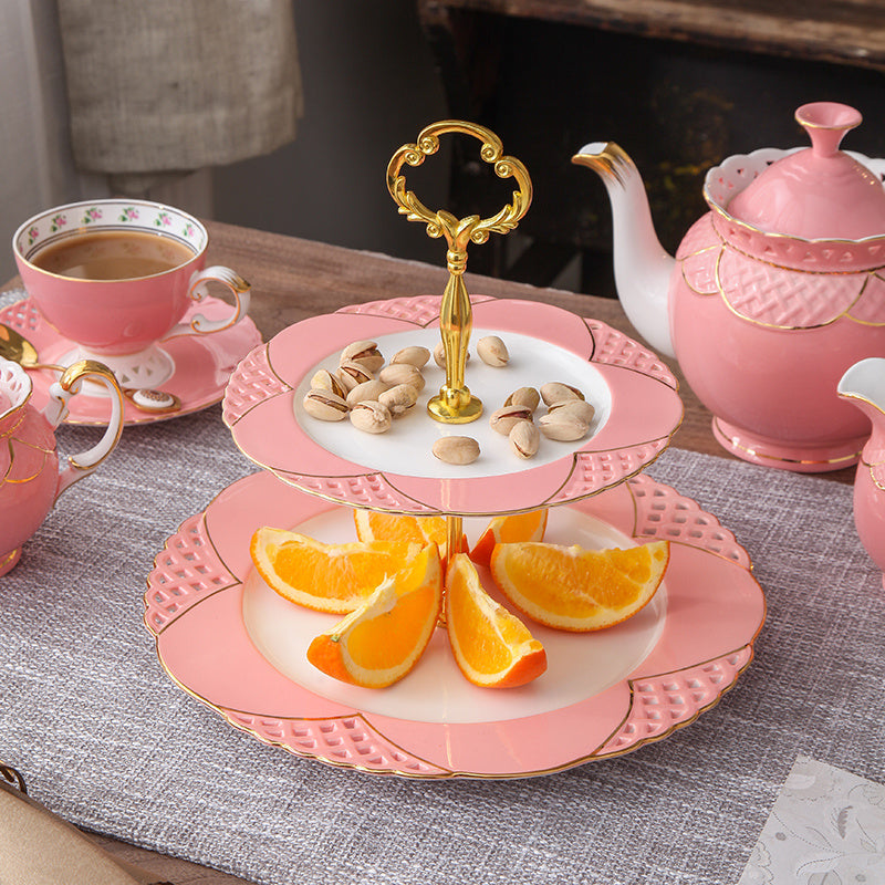 Ceramic  Luxury Bone China Flower Desert Stand