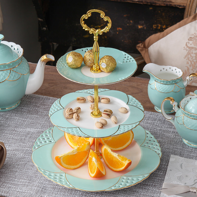Ceramic  Luxury Bone China Flower Desert Stand