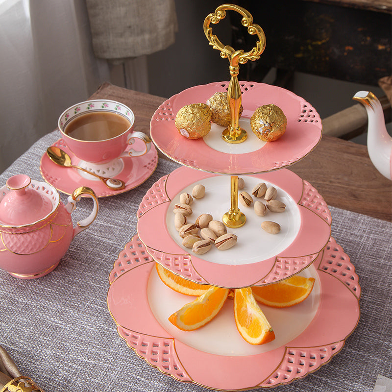 Ceramic  Luxury Bone China Flower Desert Stand