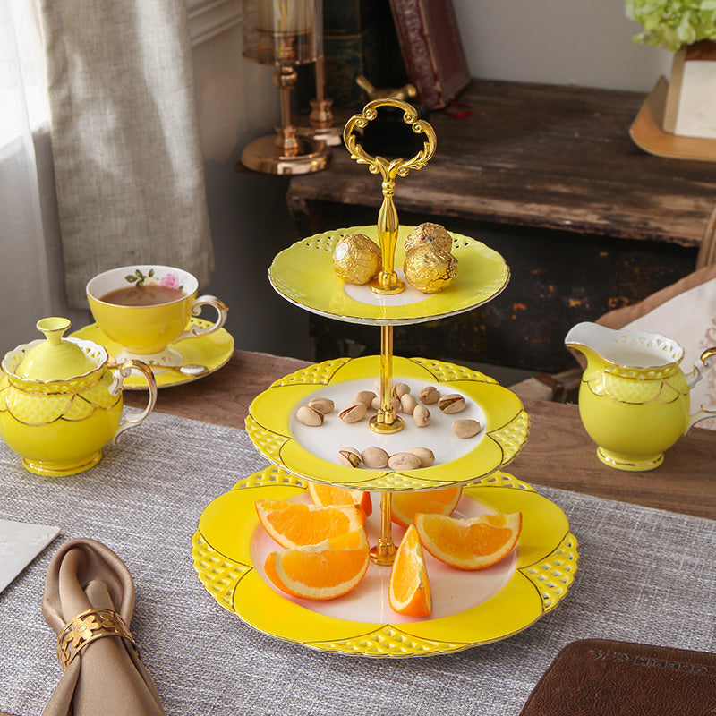 Ceramic  Luxury Bone China Flower Desert Stand