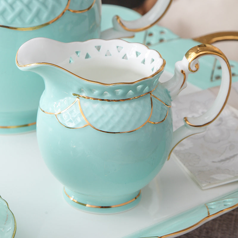 Ceramic  Luxury Bone China Flower Milk Pot