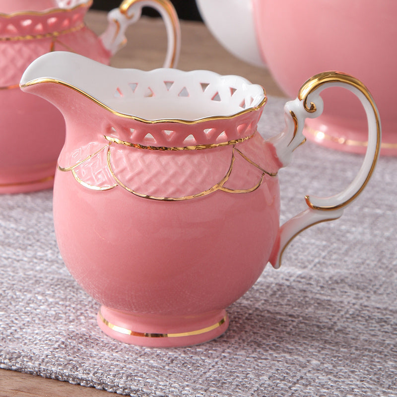 Ceramic  Luxury Bone China Flower Milk Pot