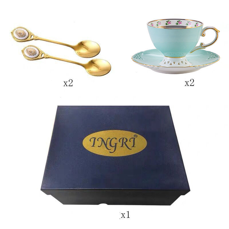 Ceramic  Luxury Bone China Flower Tea Cup