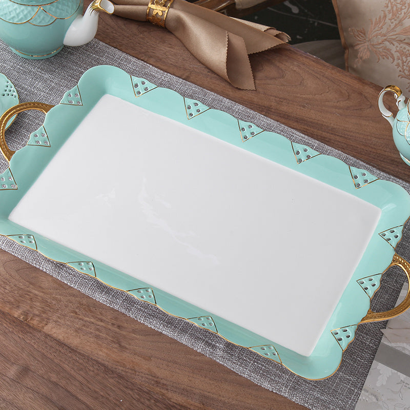 Ceramic  Luxury Bone China Flower Tray