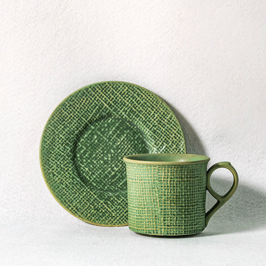 Stoneware Handmade Coffee Cup And Saucer Afternoon Tea Set
