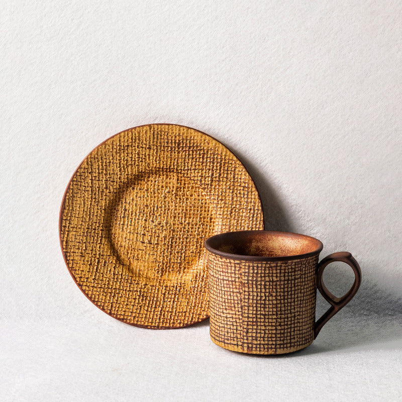 Stoneware Handmade Coffee Cup And Saucer Afternoon Tea Set