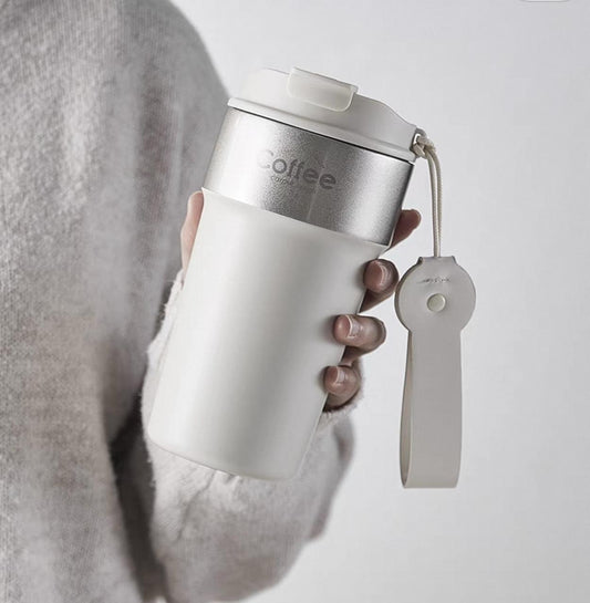 Carrot thermos cup ceramic liner coffee cup female high value straw water cup portable accompanying cold cup