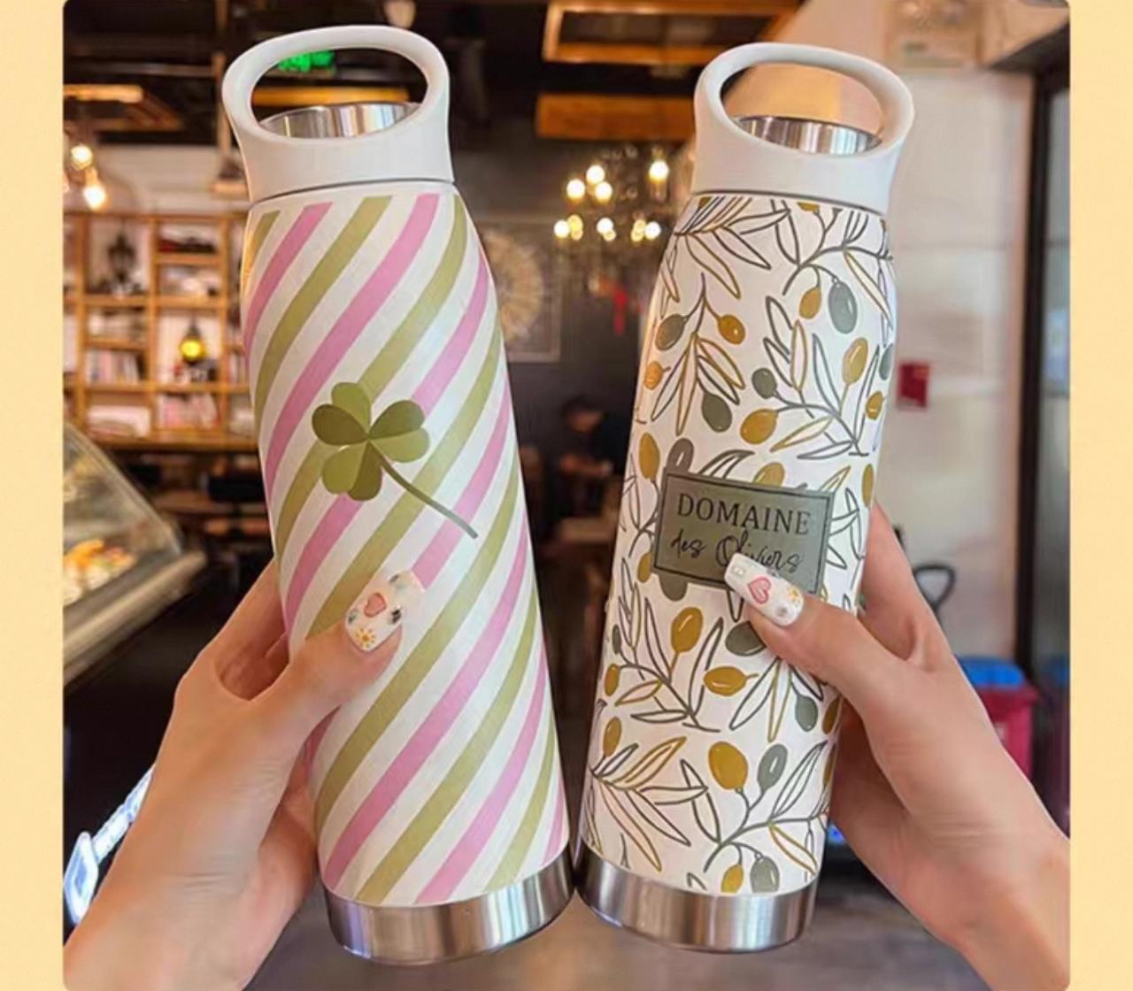 2025 new high-value creative large-capacity stainless steel water cup female student portable accompanying cup