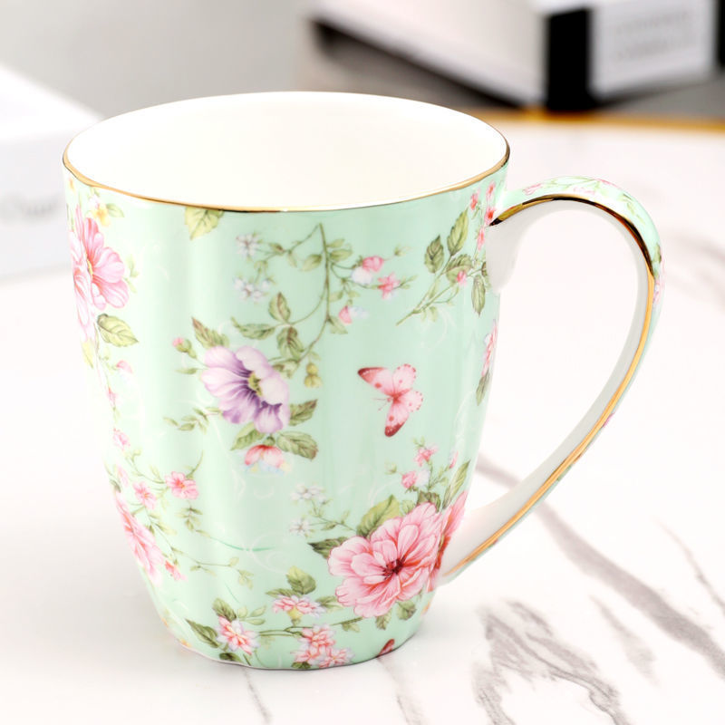 Vintage Floral Coffee Ceramic Tea Cup Set