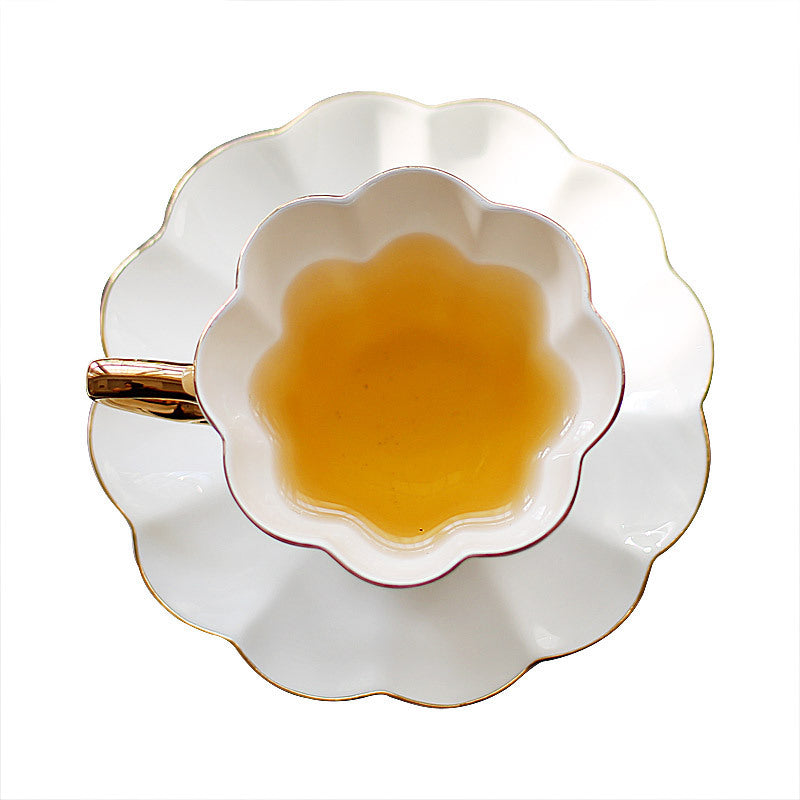High-end Gold Ceramic Black Tea Cup | Coffee Cup And Saucer Set