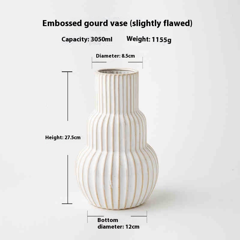 Art Relief Ceramic Vase Guesthouse Decoration Ornaments